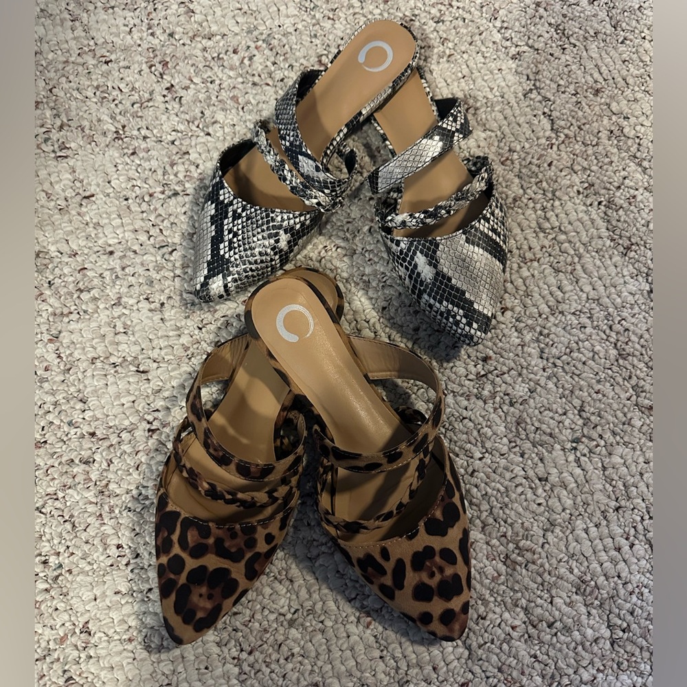 Set of 2️⃣ Animal Print Mules